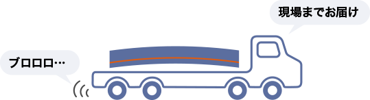 プレキャスト桁の運搬のイメージ図